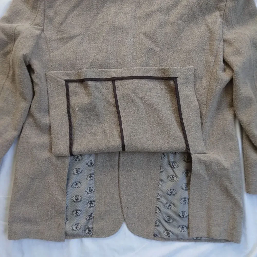Nat Nast Blazer Sportscoat Beige 100% Silk Men's Size L - Picture 12 of 12